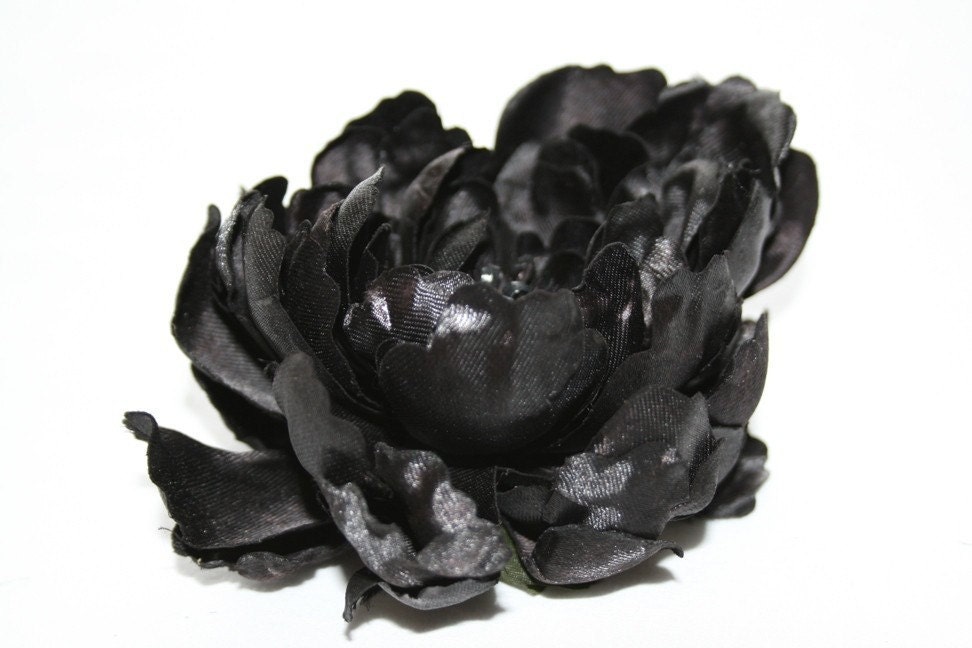 Silk Artificial Flower - Blend Peony in Black Item 01266