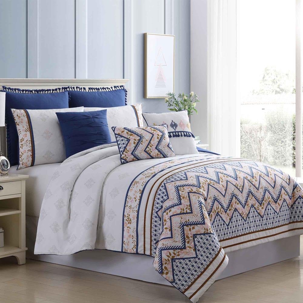 Amrapur Overseas Tatiana comforter set Multi Multi Reversible King Comforter (Blend with Polyester Fill) | 38EBJQCF-TAT-KG