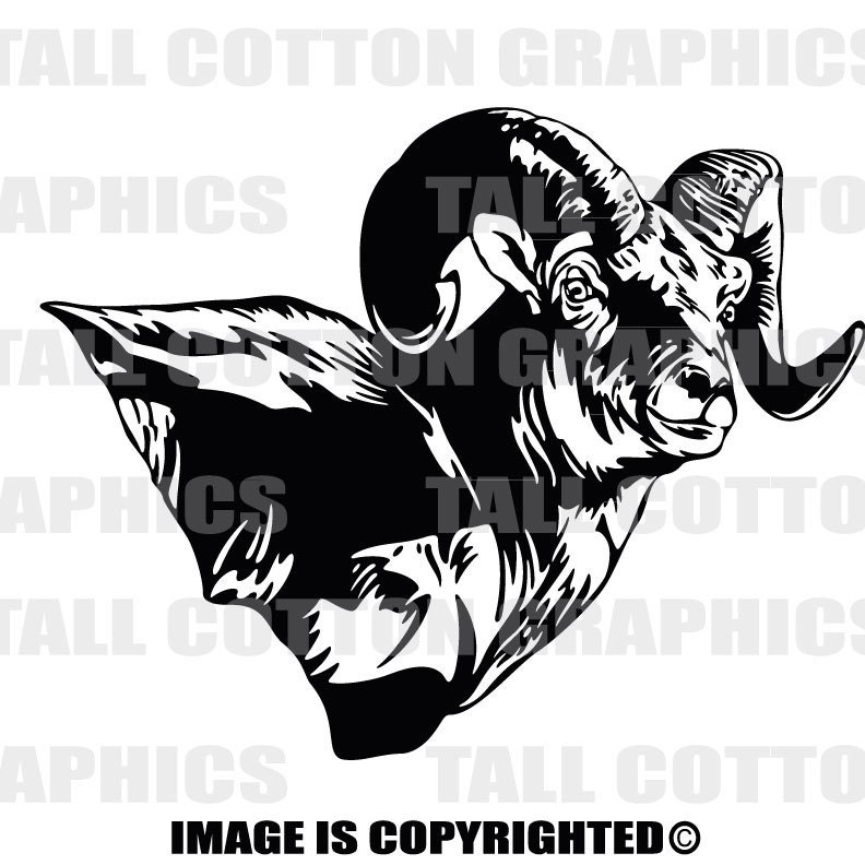 Bighorn Sheep Ram Vinyl Decal Sticker Decor #wl050