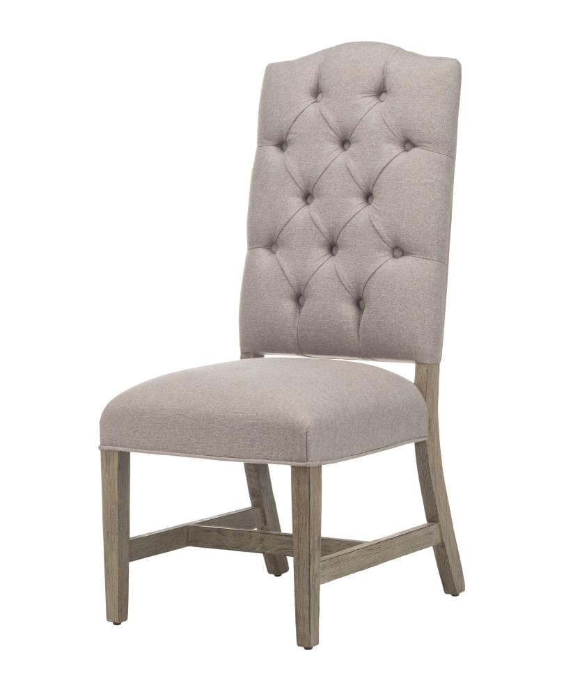 Luxury Living Furniture Contemporary/Modern Polyester/Polyester Blend Upholstered Dining Side Chair (Wood Frame) in Gray | JL-3267-T