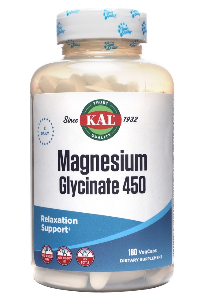 Kal - Magnesium Glycinate Complex 450 mg. - 180 Veg Capsules