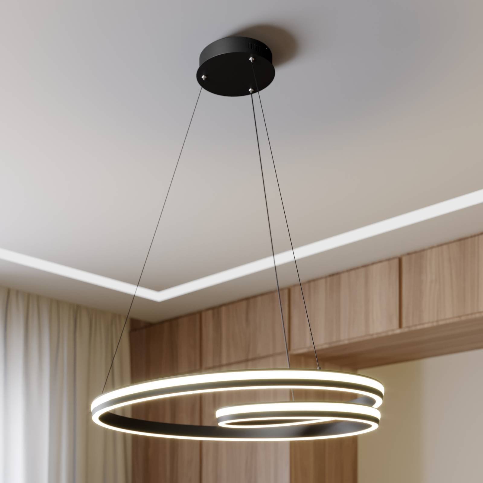 Lucande Gwydion -LED-riippuvalaisin, 80 cm