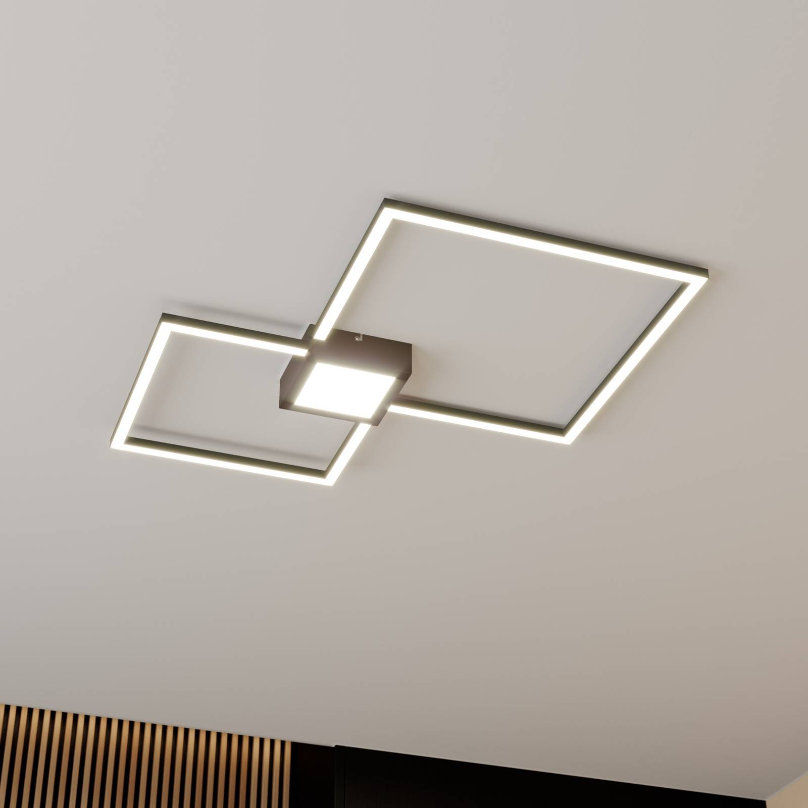 Lindby Duetto -LED-kattovalaisin antrasiitti, 28 W