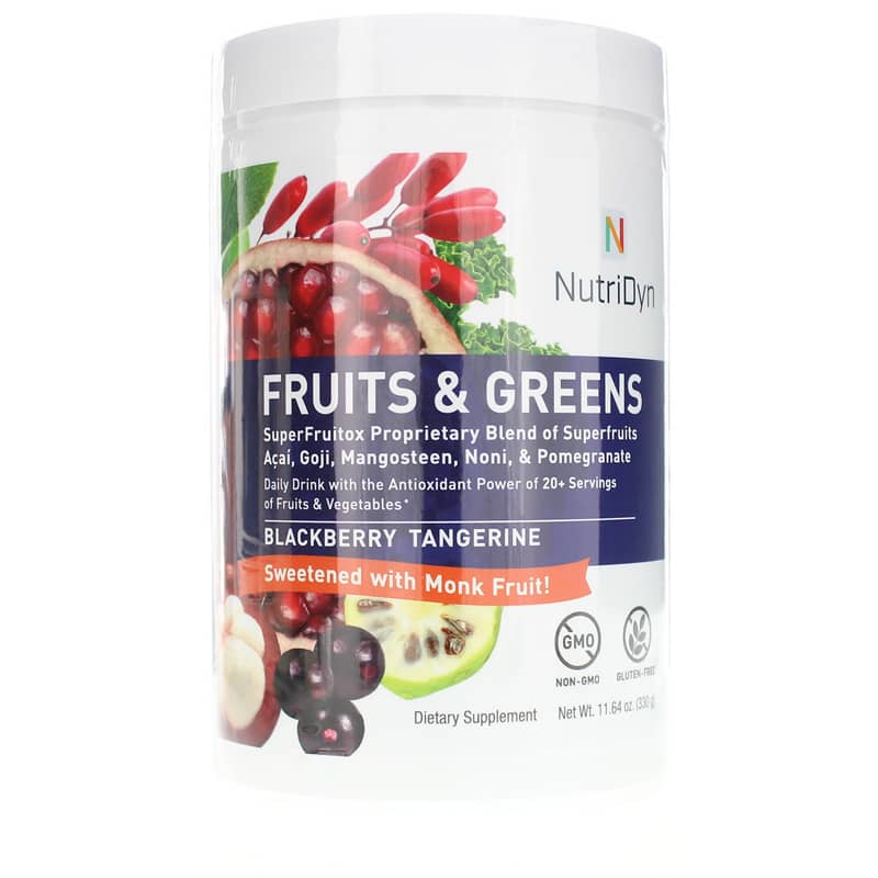 NutriDyn Fruits & Greens Daily Drink Blackberry Tangerine 30 Servings
