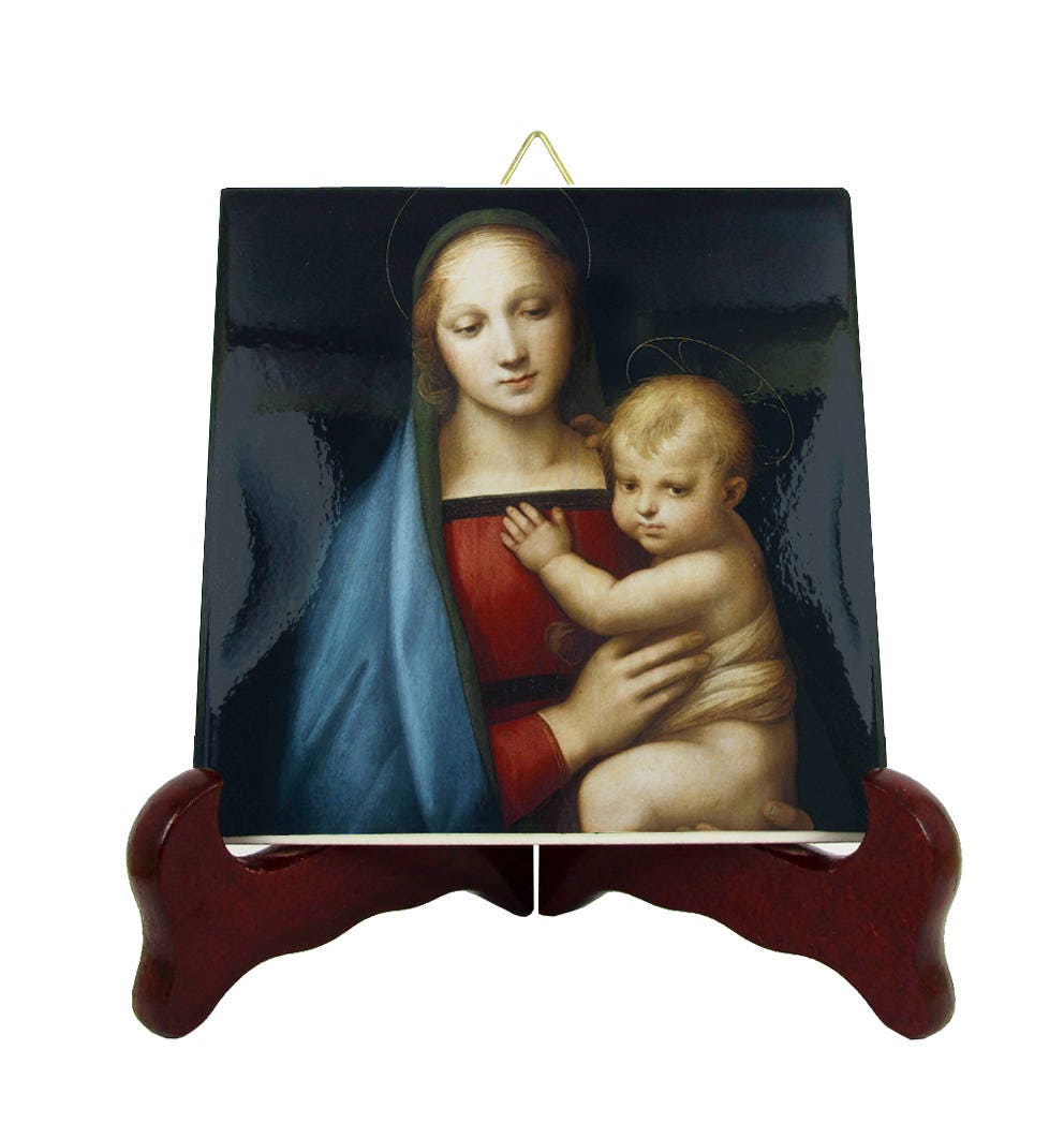 Madonna Del Granduca By Raphael - Religious Art Holy Mary Icon On Tile Sacred