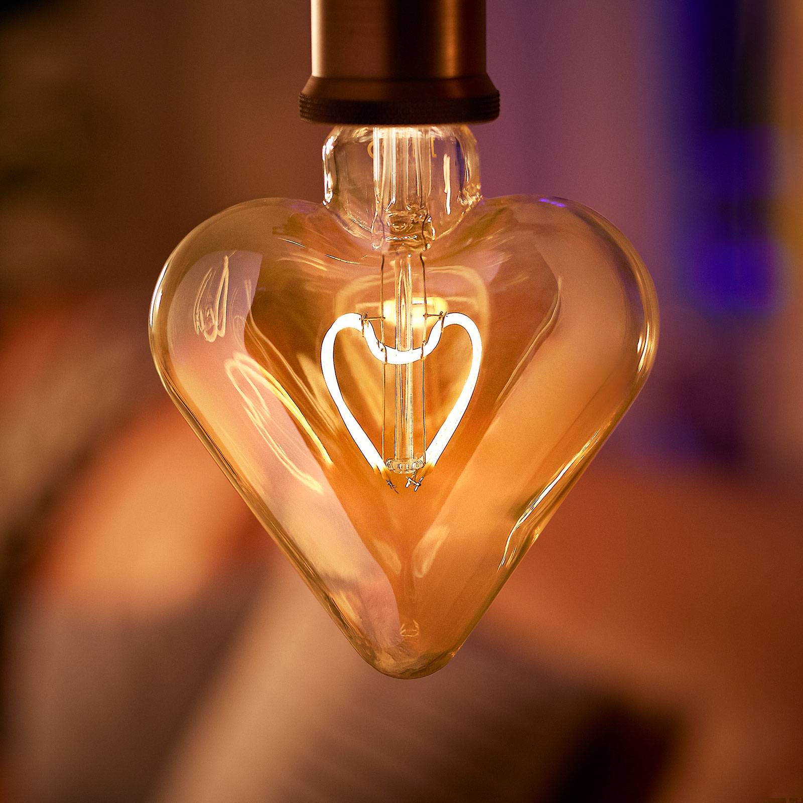 Philips Classic Heart gold LED-lamppu E27 2,3W
