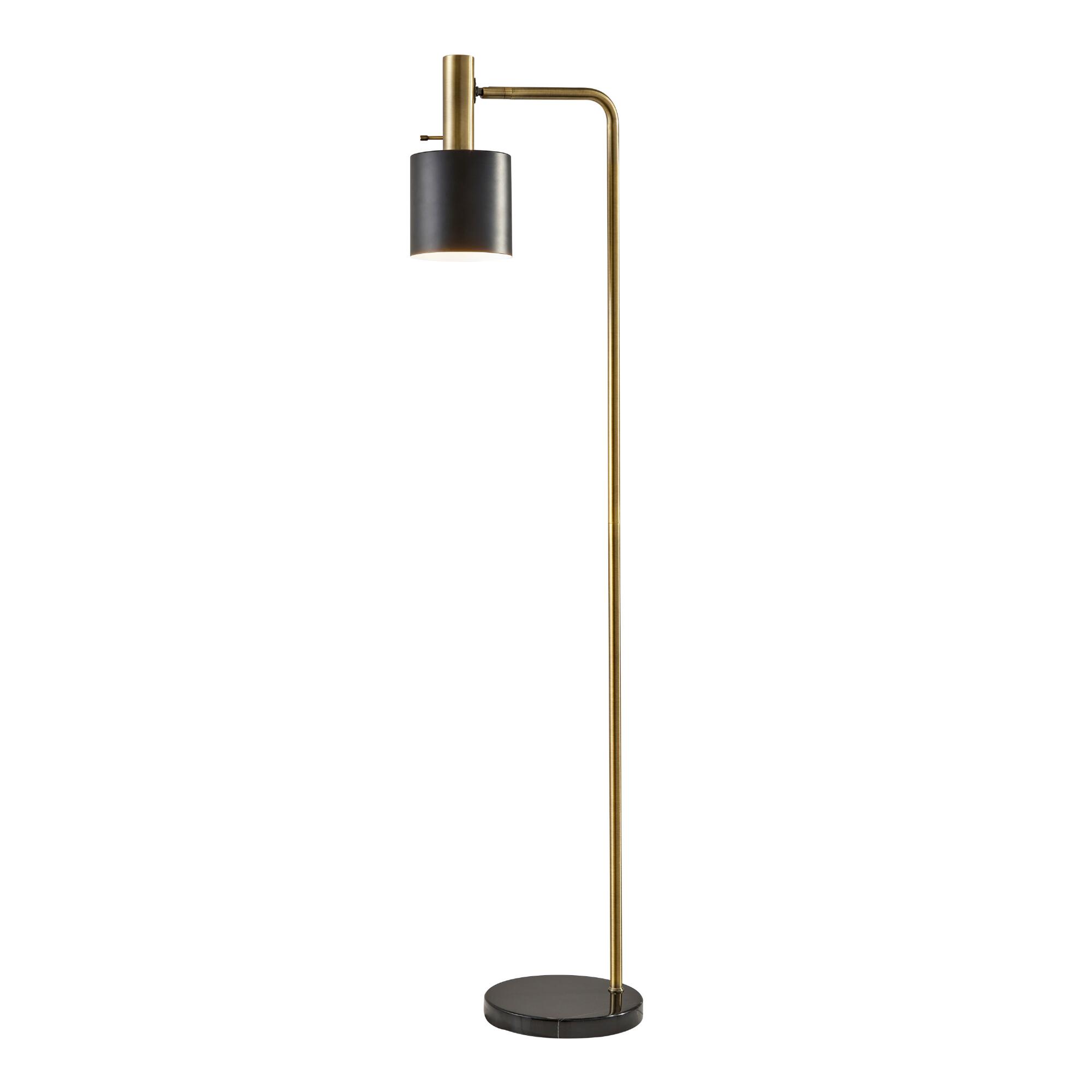 Marble and Steel Adjustable Martin Floor Lamp by World Market