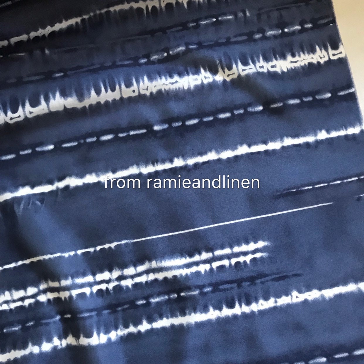 Silk Fabric, Cotton Blend, Tie Dye Pattern Print China Blue, Half Yard By 54 Wide