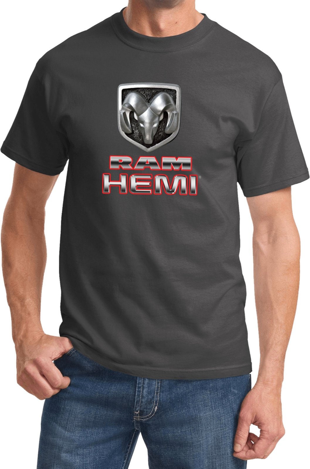 Ram Hemi Logo Adult Unisex Dodge Tee T-Shirt 20459Hd2-Pc61