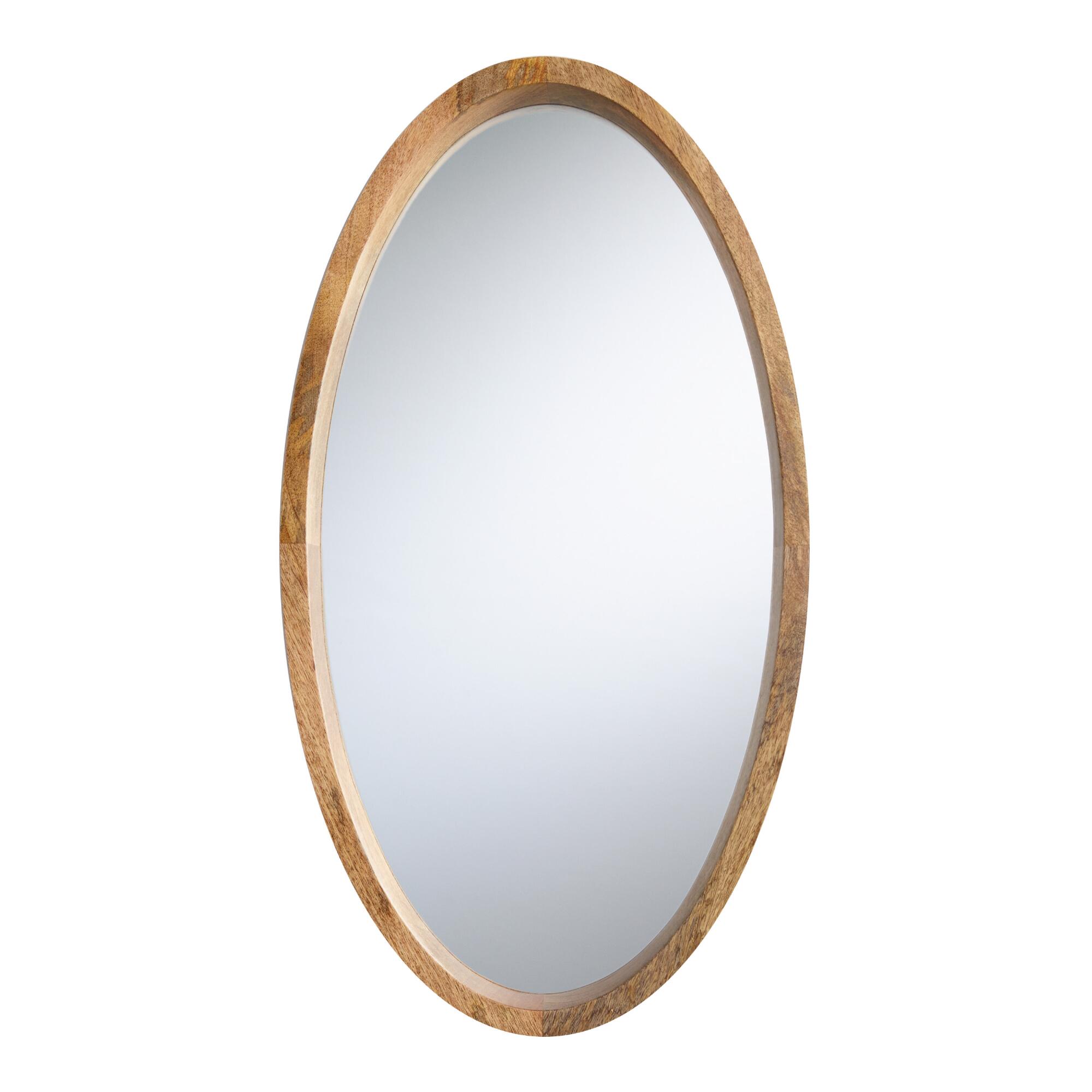 Oval Natural Wood Evan Mirror by World Market