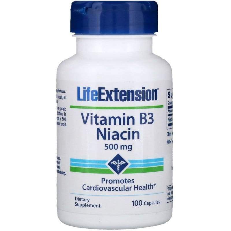 Vitamin B3 Niacin, 500mg - 100 caps