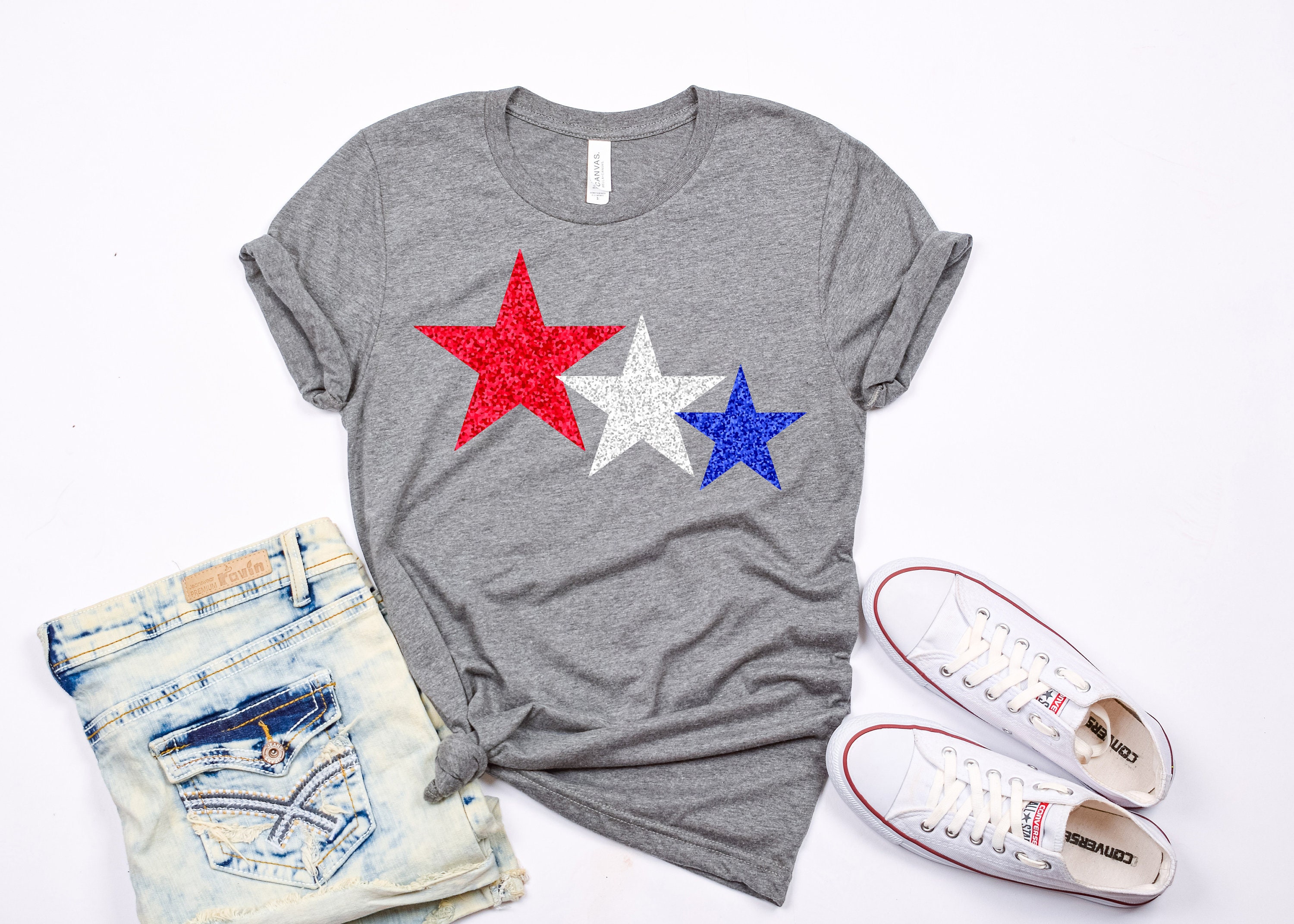 Womens Fourth July Shirt, Of July 4Th Tee, Glitter Patriotic Memorial Day Shirt