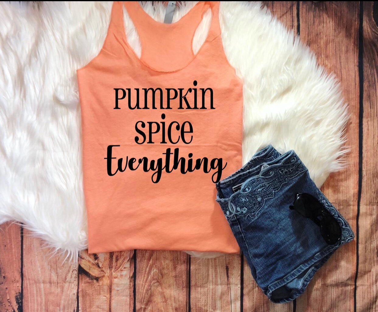 Fall Shirt, Pumpkin Spice Tri-Blend Tank, Tshirt, Everything, Shirt For Women, Autumn