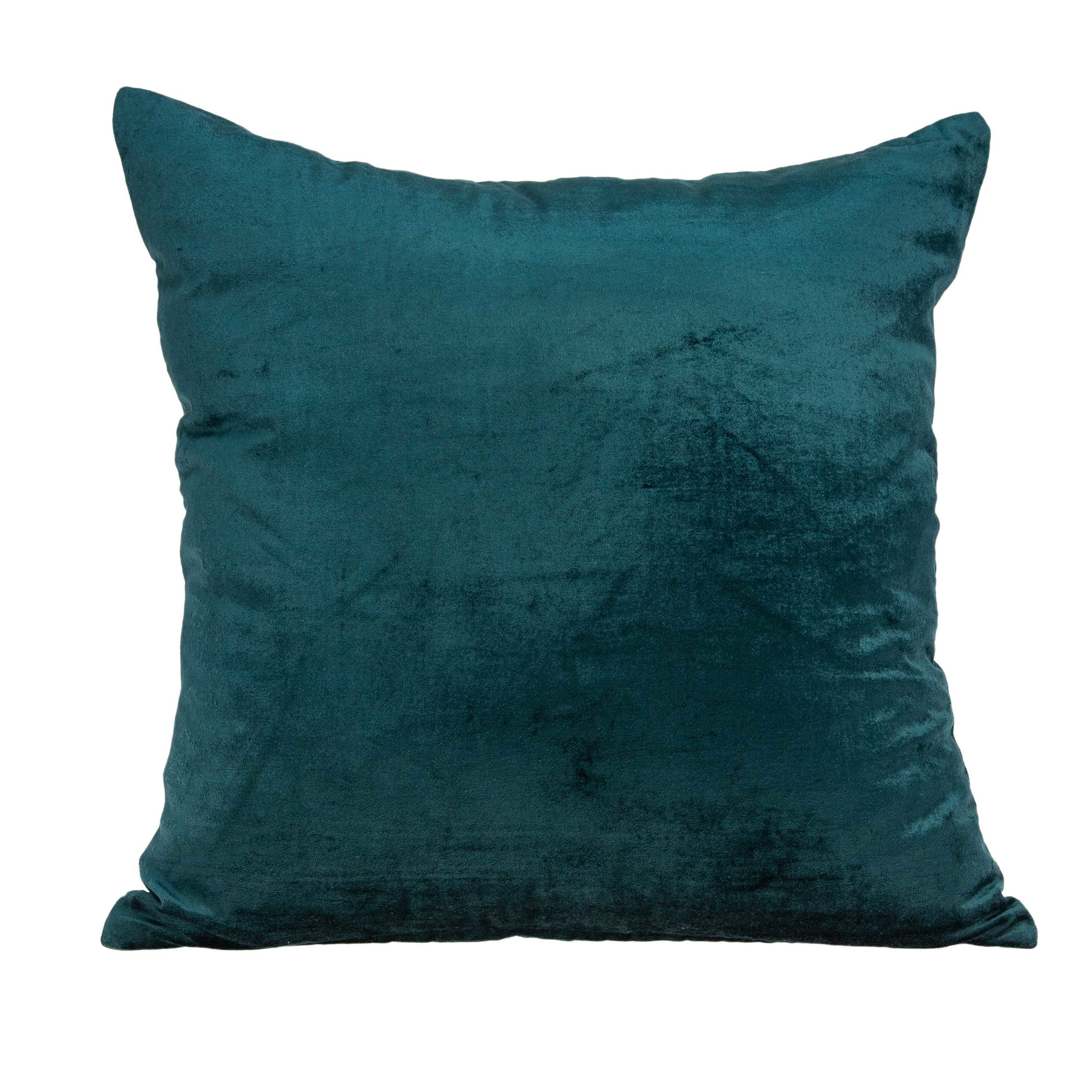 HomeRoots Jordan Teal Standard Cotton Viscose Blend Pillow Case in Blue | 334177