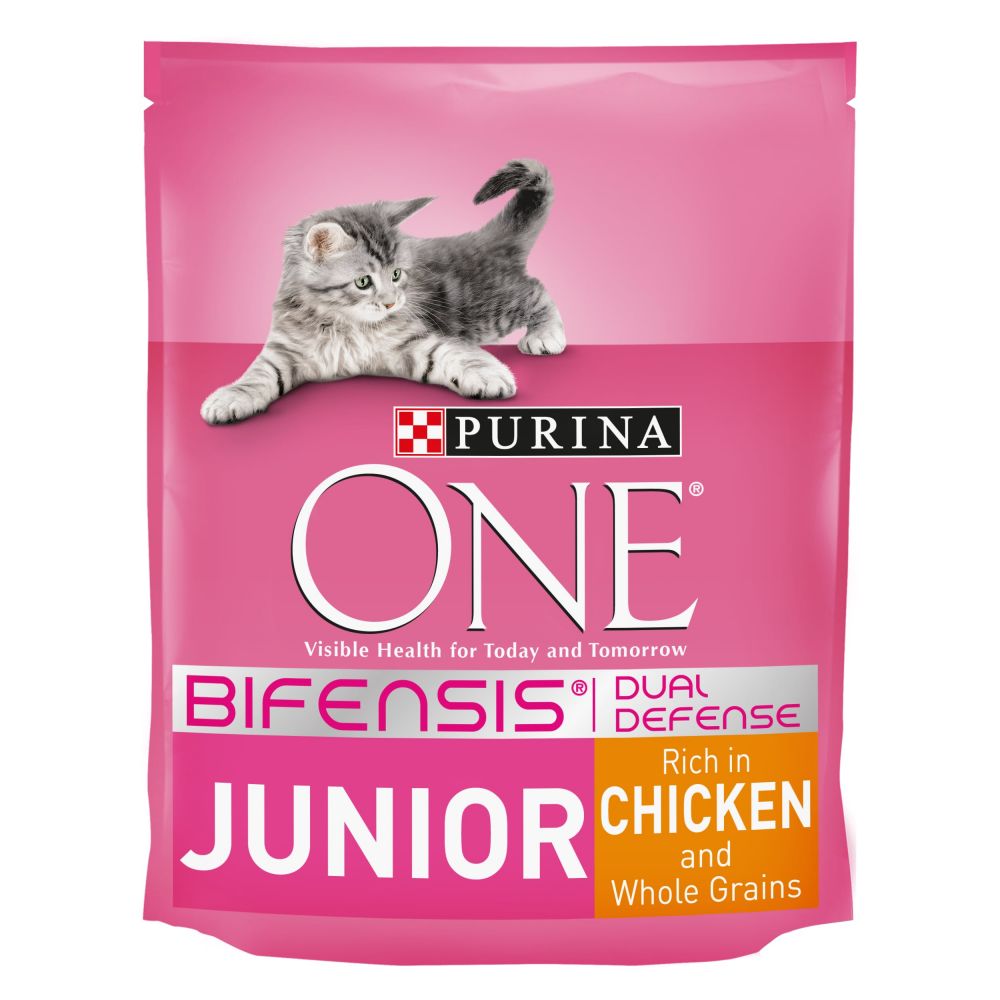Purina ONE Junior / Kitten Chicken & Whole Grains Dry Cat Food - Economy Pack: 4 x 800g