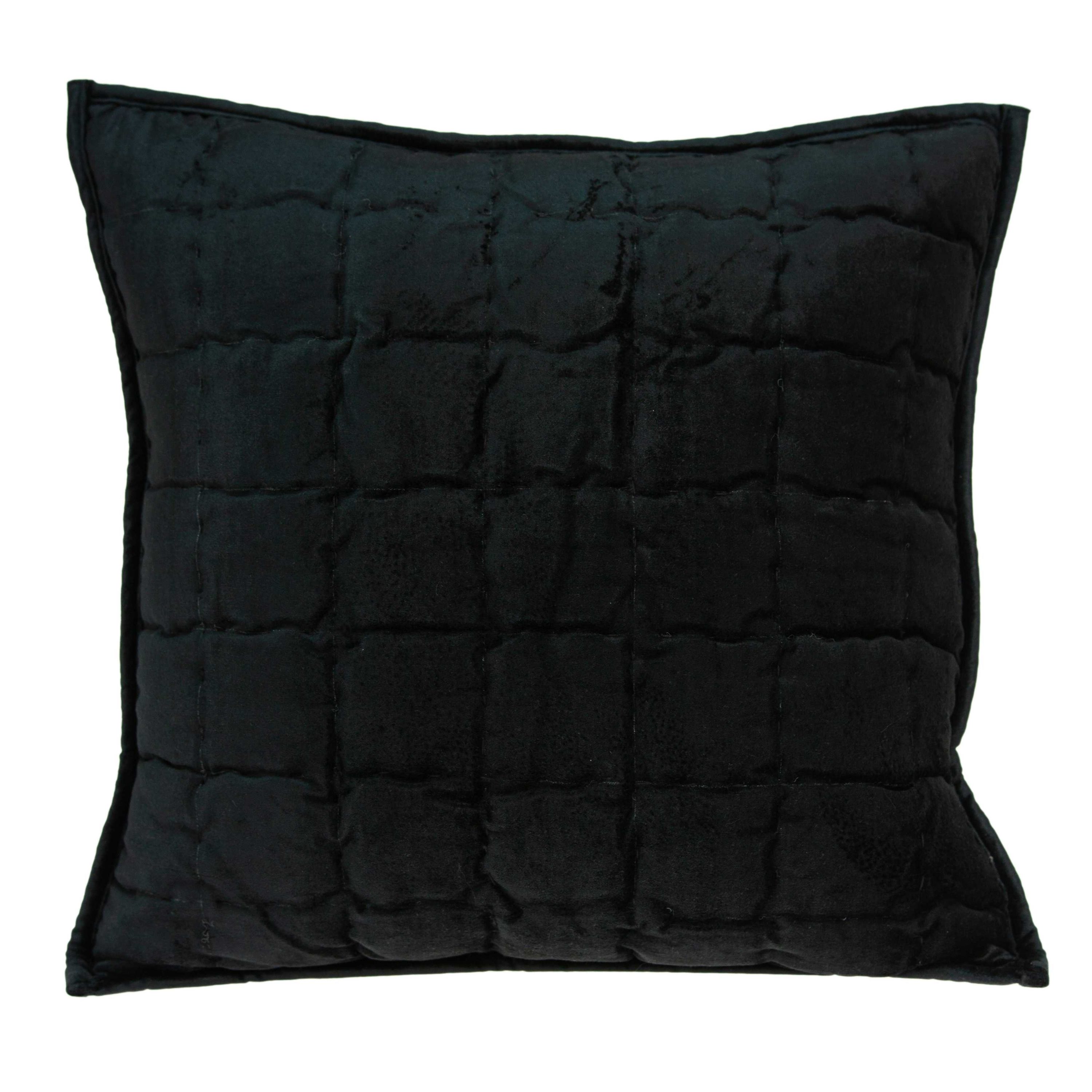 HomeRoots Jordan Black Standard Cotton Viscose Blend Pillow Case | 334097