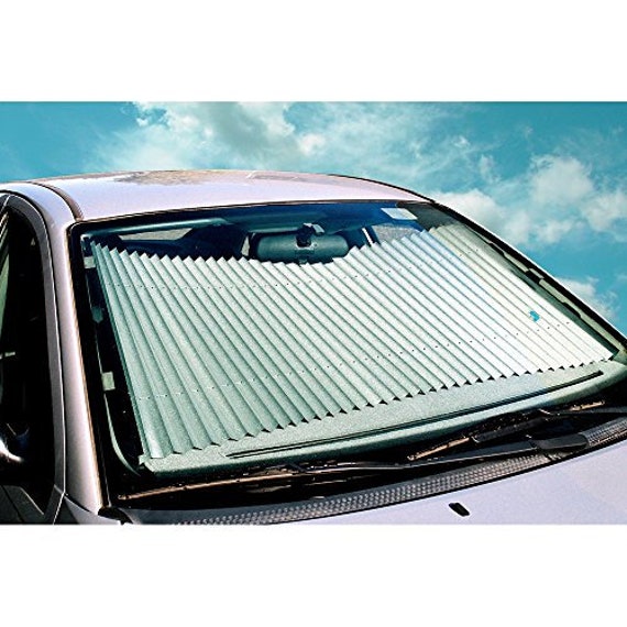 27 Inch Universal Fit Retractable Auto Windshield Sunshade Fits 2010-2015 Toyota Prius & Other Large Vehicles