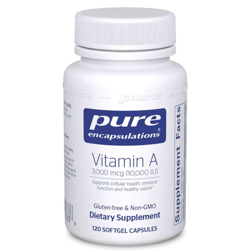 Pure Encapsulations Vitamin A 10,000 IU 120 Softgels