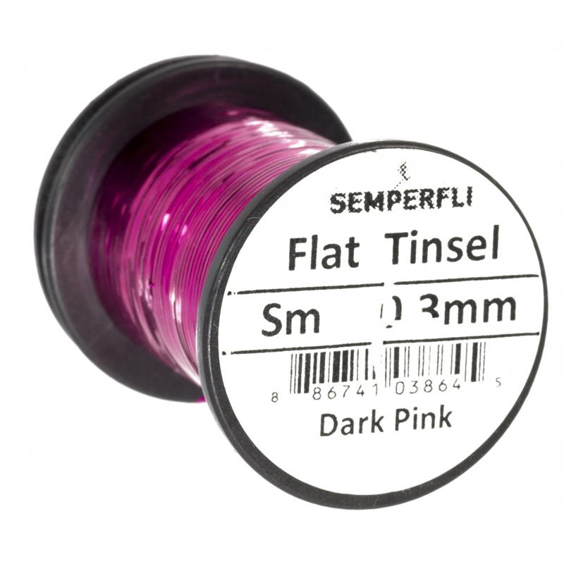 Semperfli Flat Tinsel Dark Pink Small