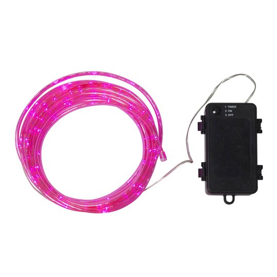 LLED-Lichtschlauch Tuby, batteriebetrieben, pink