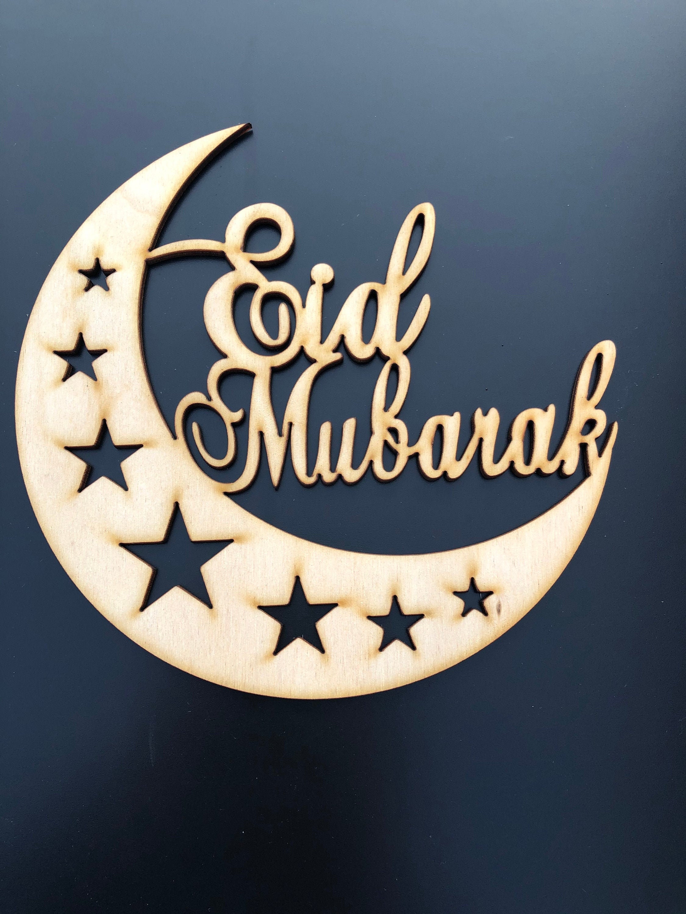 Ramadan Mubarak Sign, Sign, Wall Eid Mubarak, Islamic Wood Sign Wooden Signs