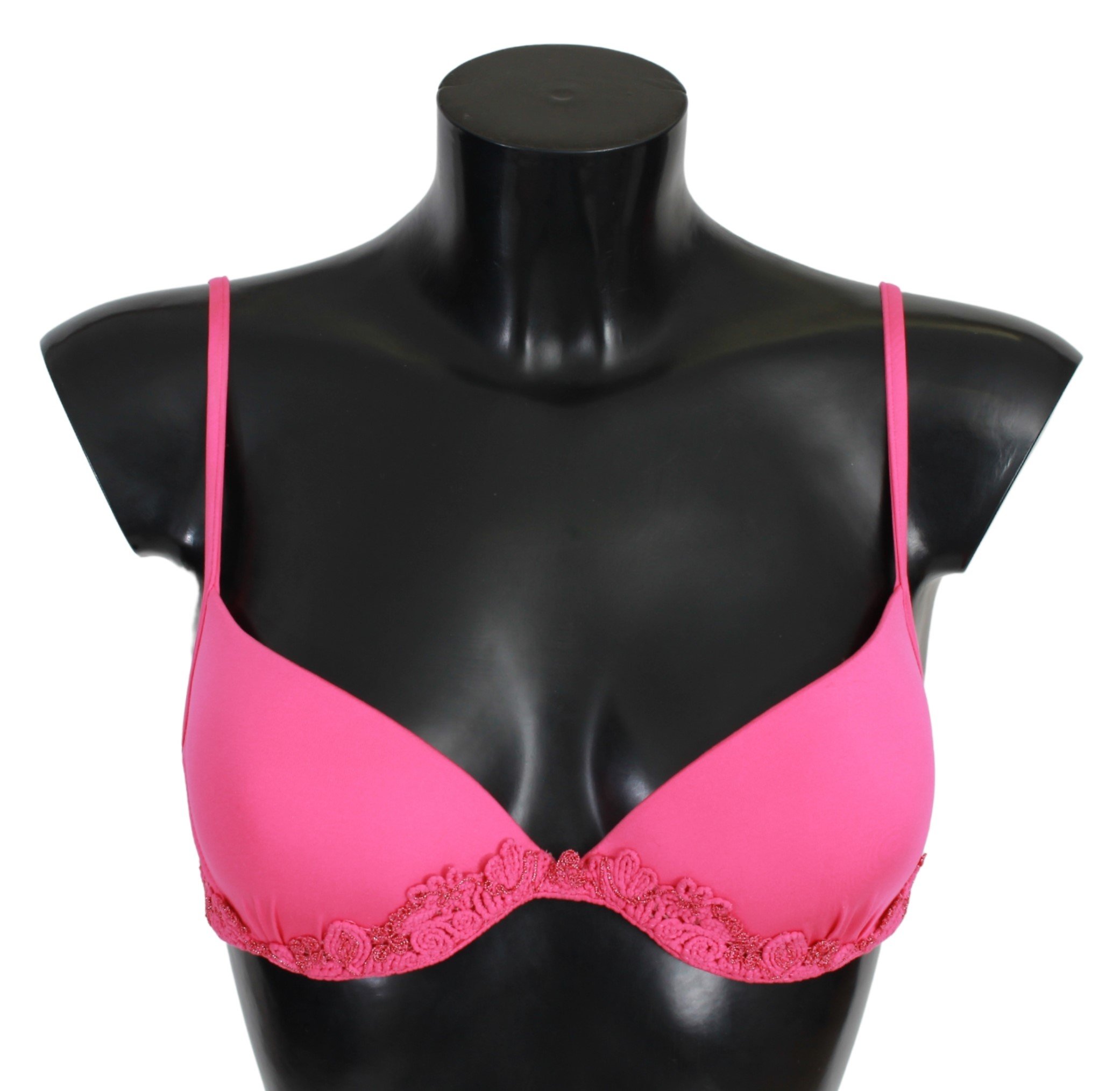 Ermanno Scervino Women's Embroidered Bikini Bra Pink BIK750 - IT3 | M
