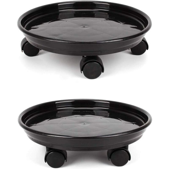 Buy Planters with wheels for indoor and outdoor - 30cm 2PCS