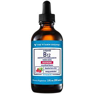 Liquid B12 Methylcobalamin for Energy Production - 1,000 MCG - Raspberry (2 Ounces)