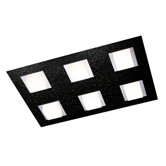 GROSSMANN Basic -kattovalaisin 6-lamppuinen musta