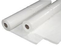 Plastik PE hvid 2m x 50m x 0,15mm UV-b 13,8kg foldet 1 gang - (50 meter pr. rulle)