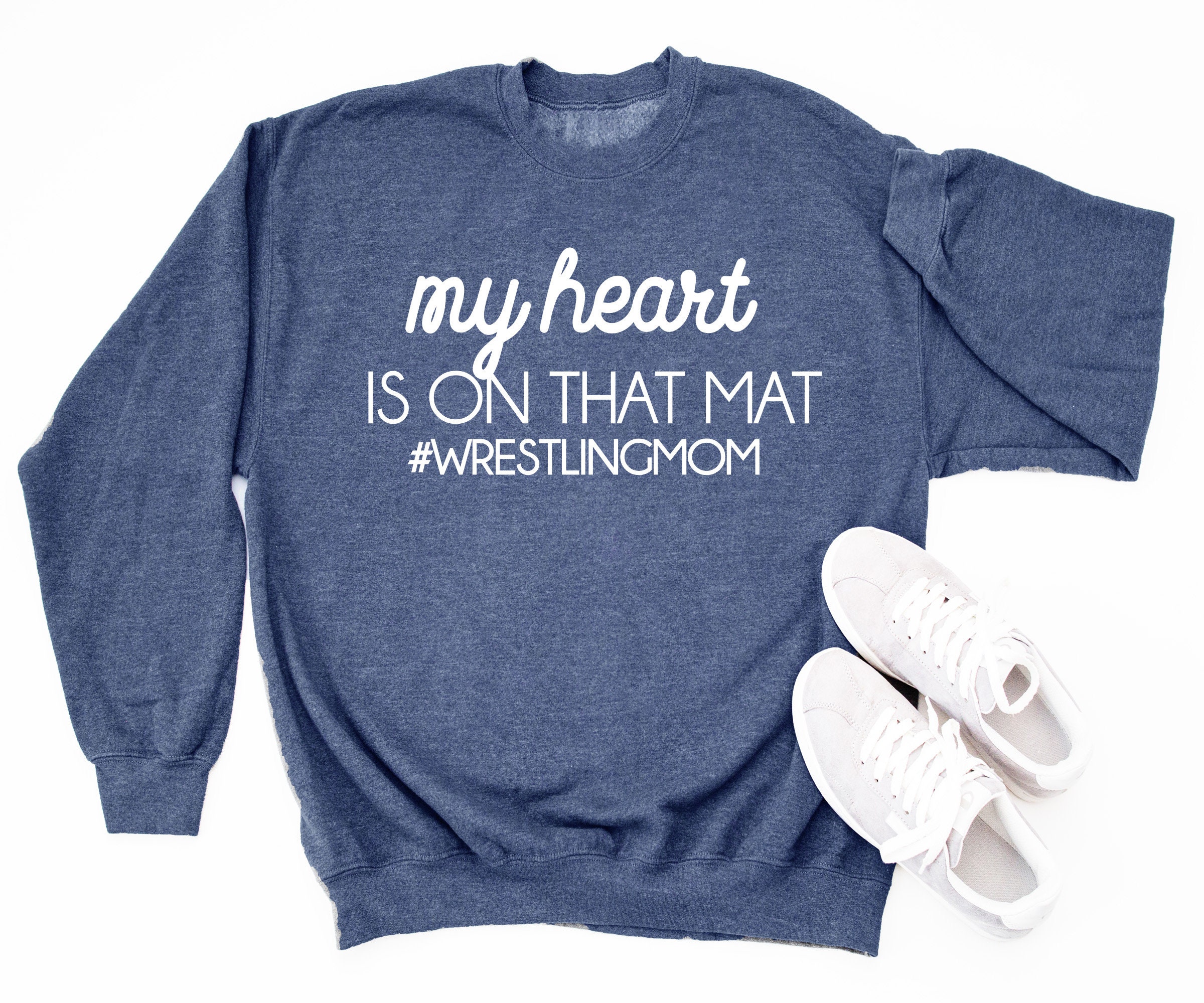 My Heart Is On That Mat Wrestling Mom Sweater