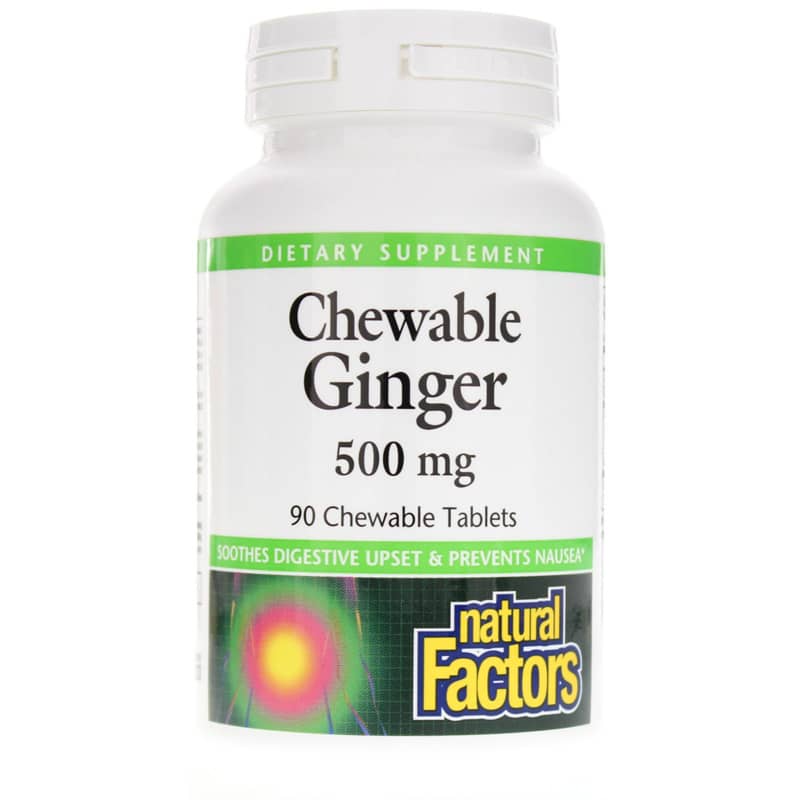 Natural Factors Chewable Ginger 500 Mg 90 Chewable Tablets