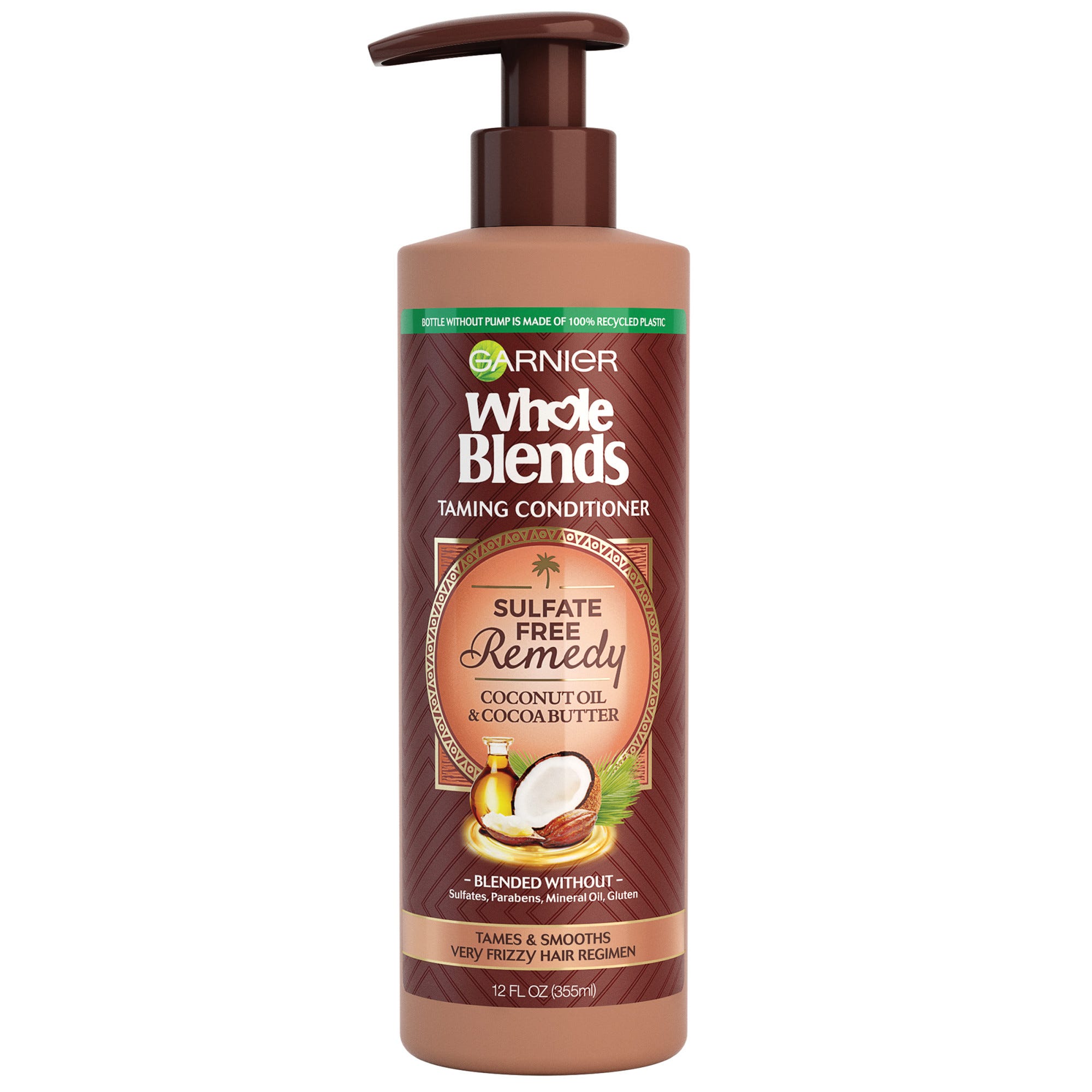 Garnier Whole Blends Sulfate Free Remedy Coconut Oil, Conditioner for Frizzy Hair - 12 fl oz