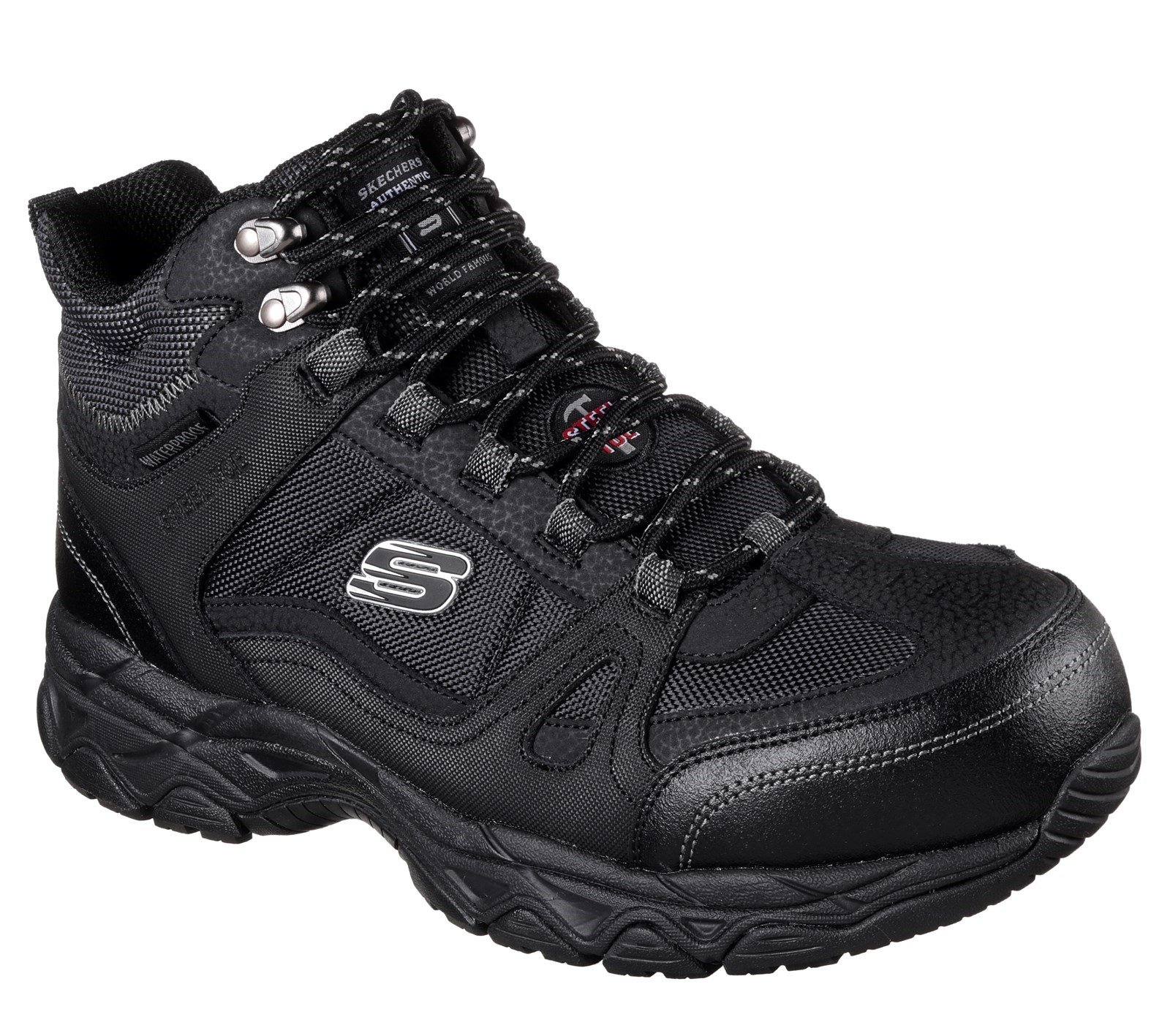 Skechers Unisex Ledom Safety Boot Black 32313 - Black 6