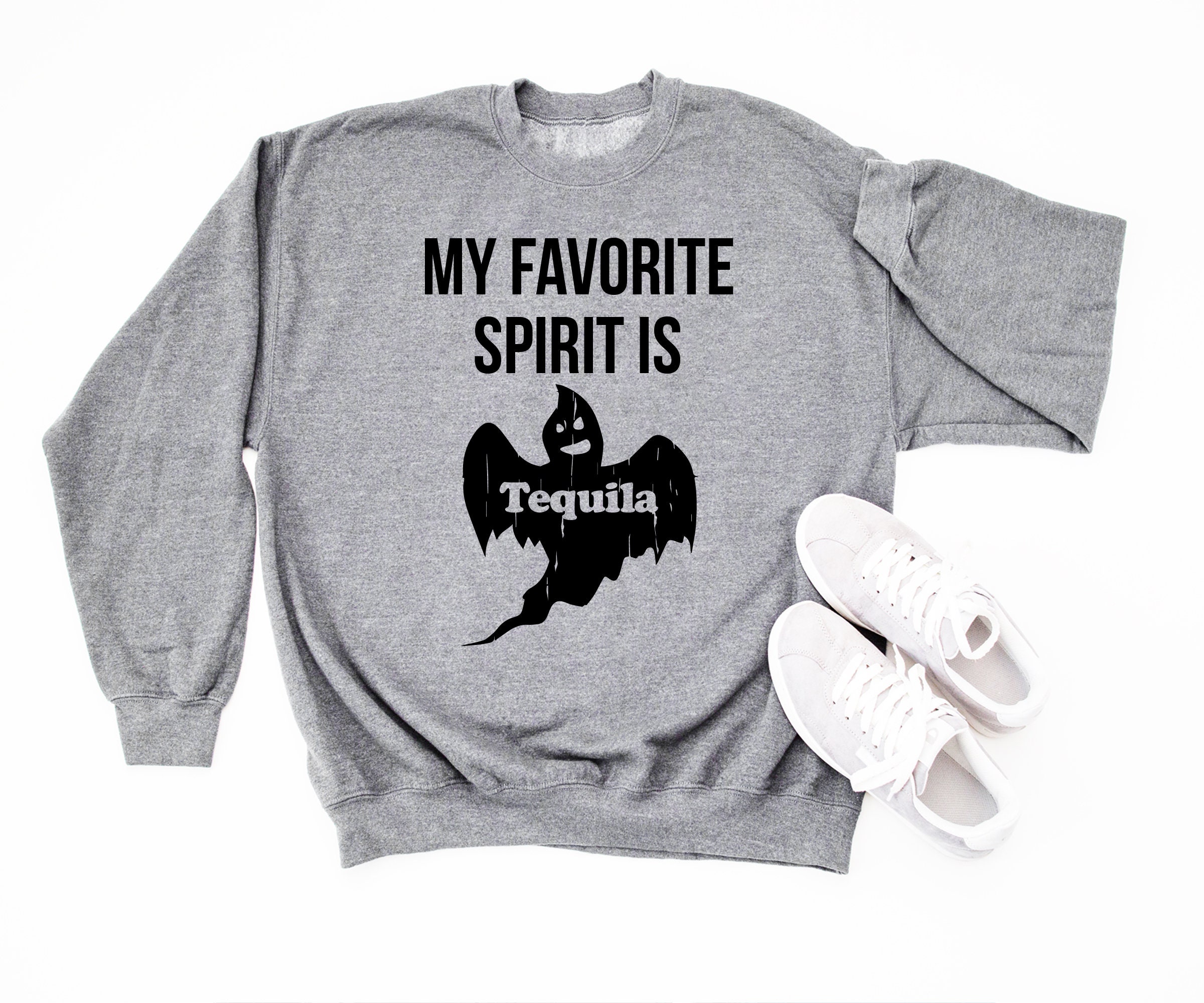 Halloween Unisex Mens & Womens My Favorite Spirit Is Tequila Sweatshirt