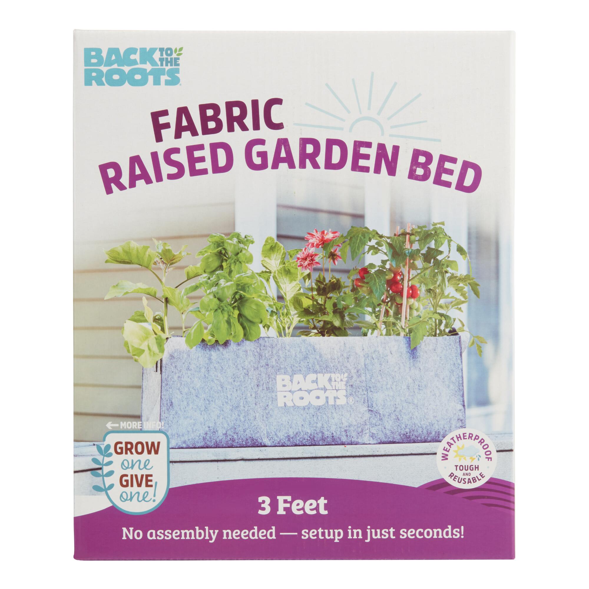 Back to the Roots Fabric Raised Garden Bed: Multi - Felt by World Market
