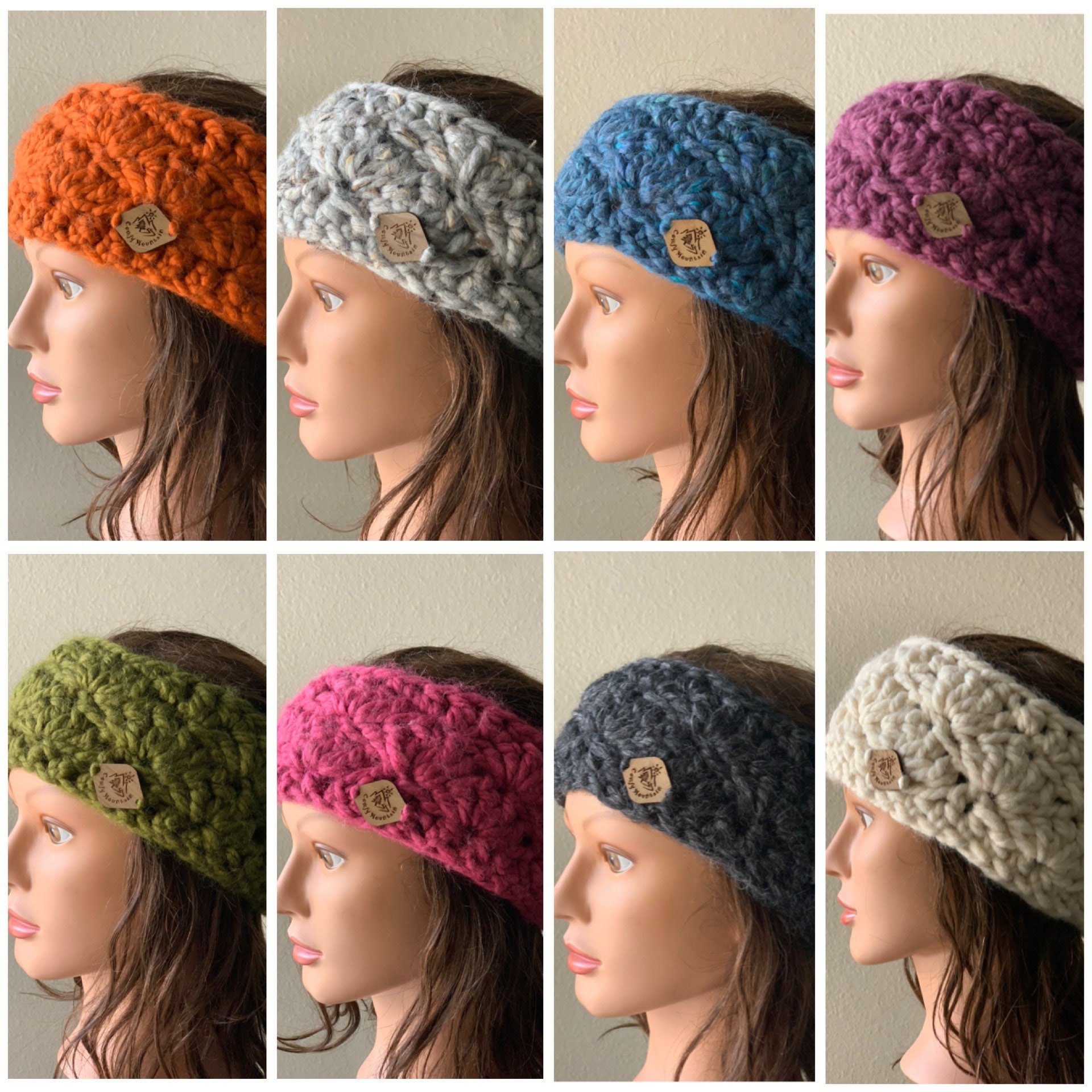 2 Ear Warmers, Headband, Wool Blend, Winter Accessory, Women Women's Gift, Warmers