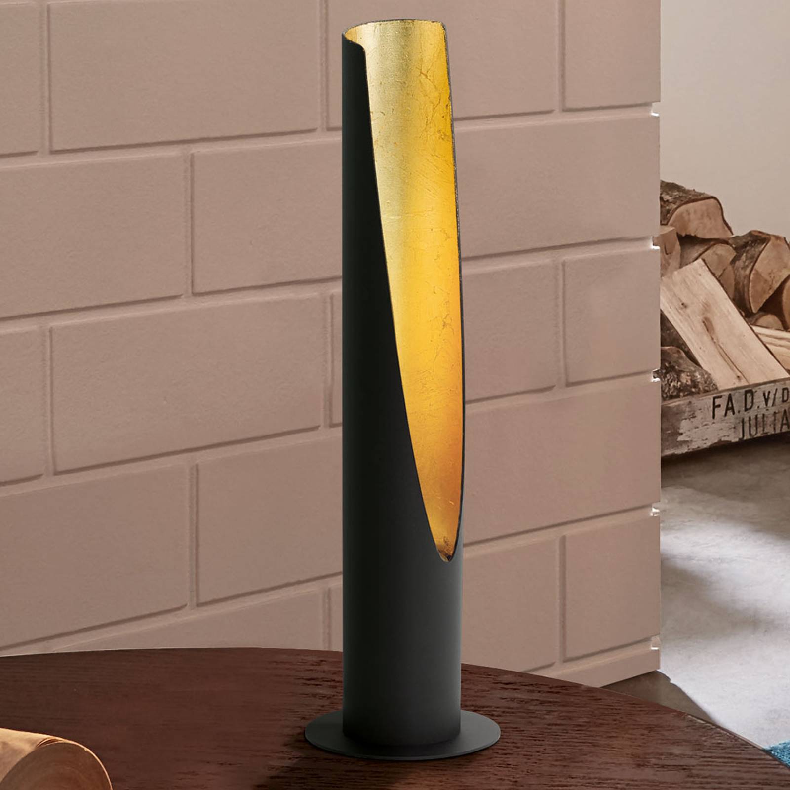 LED-pöytälamppu Barbotto musta/kulta