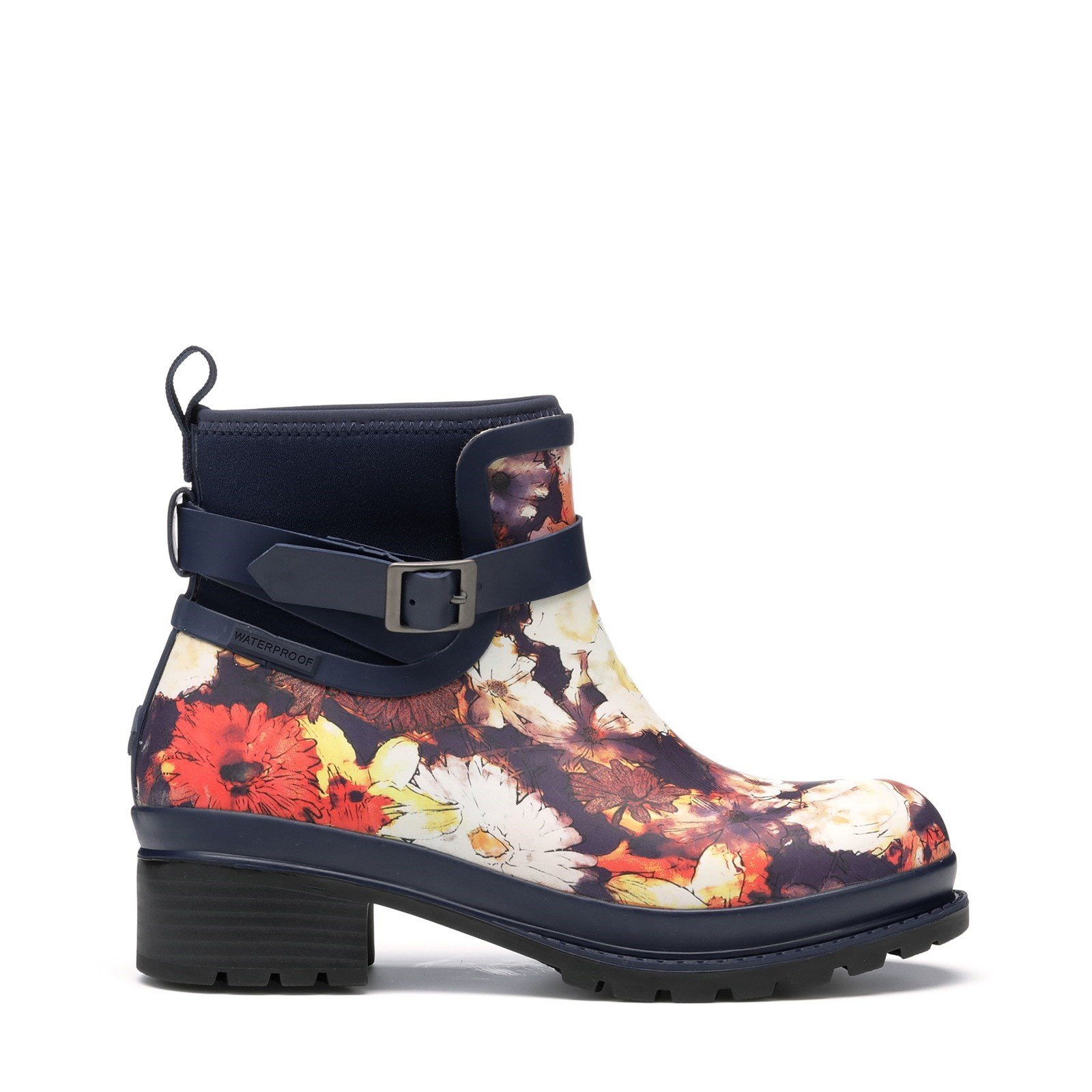 Muck Boots Women's Liberty Rubber Ankle Boots Various Colours 31816 - Navy Floral Print 4