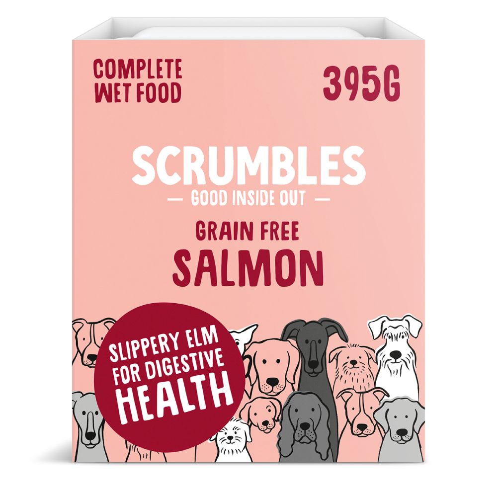 Scrumbles Grain Free Salmon Wet Dog Food - 7 x 395g