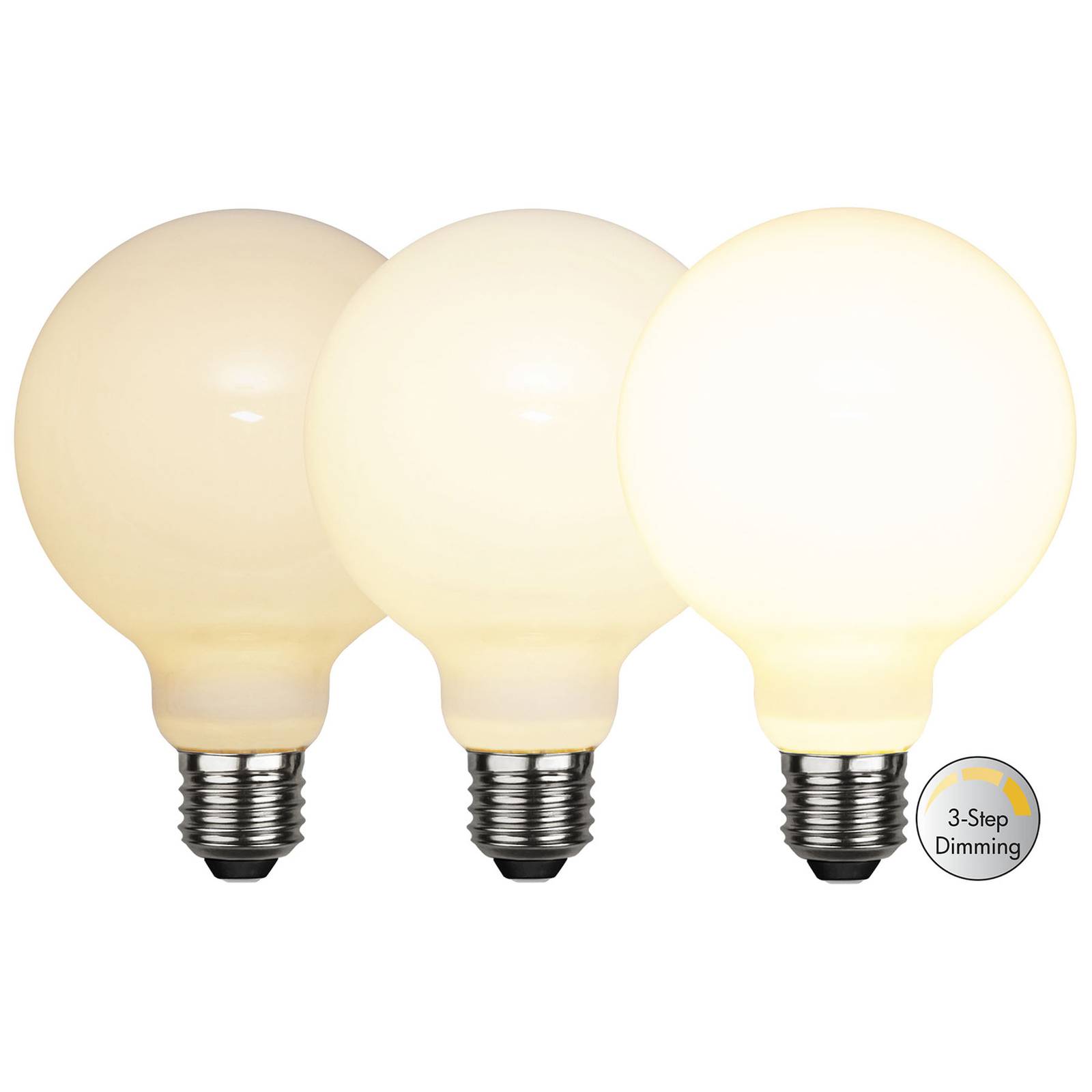 LED-globe-lamppu E27 G95 7,5W 3-step-dim, opal