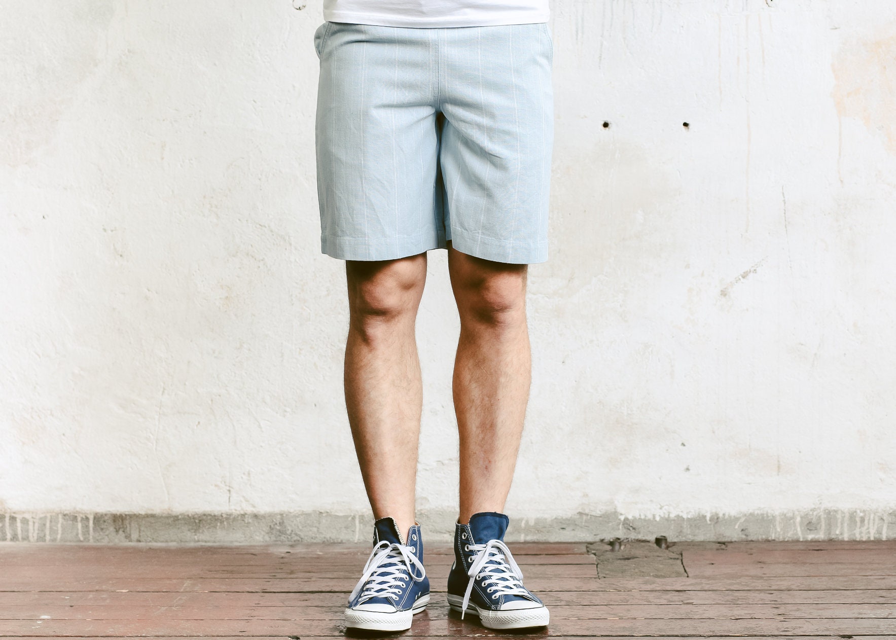 Linen Blend Summer Shorts . Vintage Mens Safari 90S Short Pants Vacation Beige Normcore Size Small S