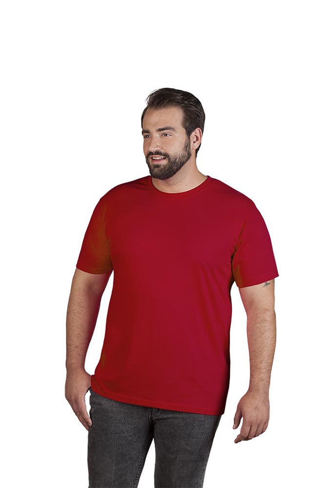 Bio T-Shirt Plus Size Herren, Kirschrot, 4XL