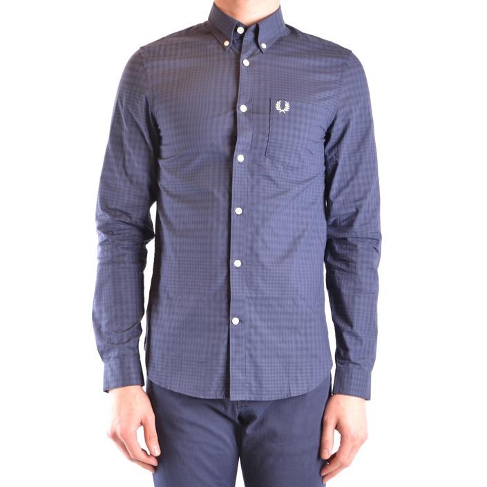 Fred Perry Men's Shirt Blue 164824 - blue XS