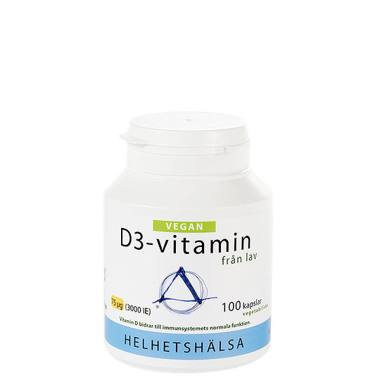 D3-vitamin Vegan 75 mcg, 3000 IE, 100 kapslar