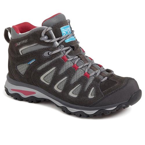 Karrimor Women's Rise Waterproof Trekking Boots Multicolor Isla Mid - Black C/Pink UK-6