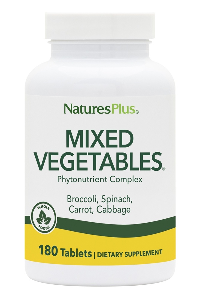 Natures Plus - Mixed Vegetables Phytonutrient Complex - 180 Tablets