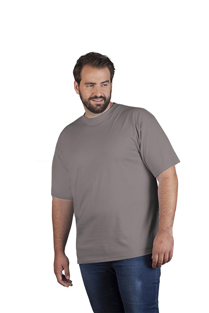 Premium T-Shirt Plus Size Herren Sale, Hellgrau, 4XL