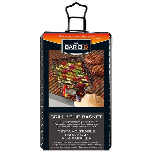 MR. BAR-B-Q Flip Basket with Removable Handles