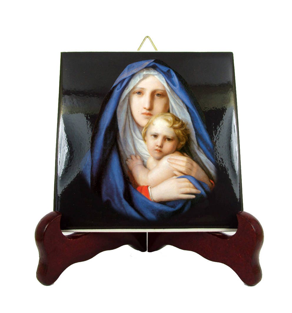 Madonna & Child - Catholic Gifts Ceramic Icon Made in Italy Virgin Mary Religious For Her